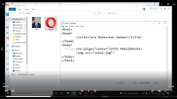 Tutorial Dasar Html - Cara Memasukan Gambar Pada HTML, notepad