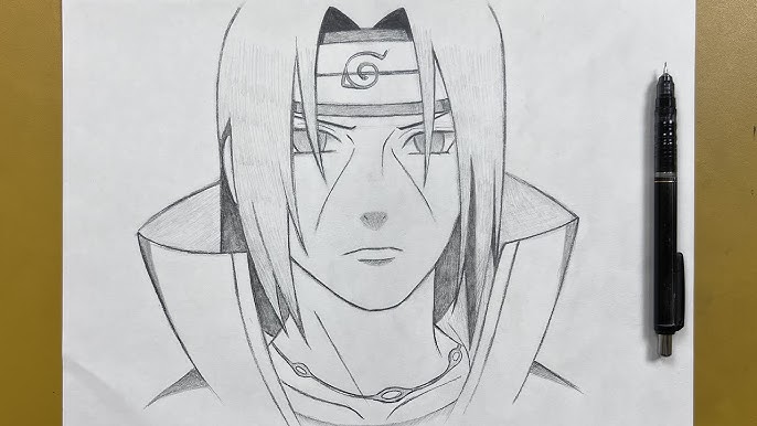 How To Draw Itachi Uchiha - Step By Step Tutorial! - YouTube