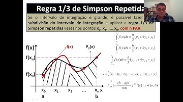 Curso Cálculo Numérico - Modulo 07 - Aula 07 - Regra 1/3 de Simpson Repetida