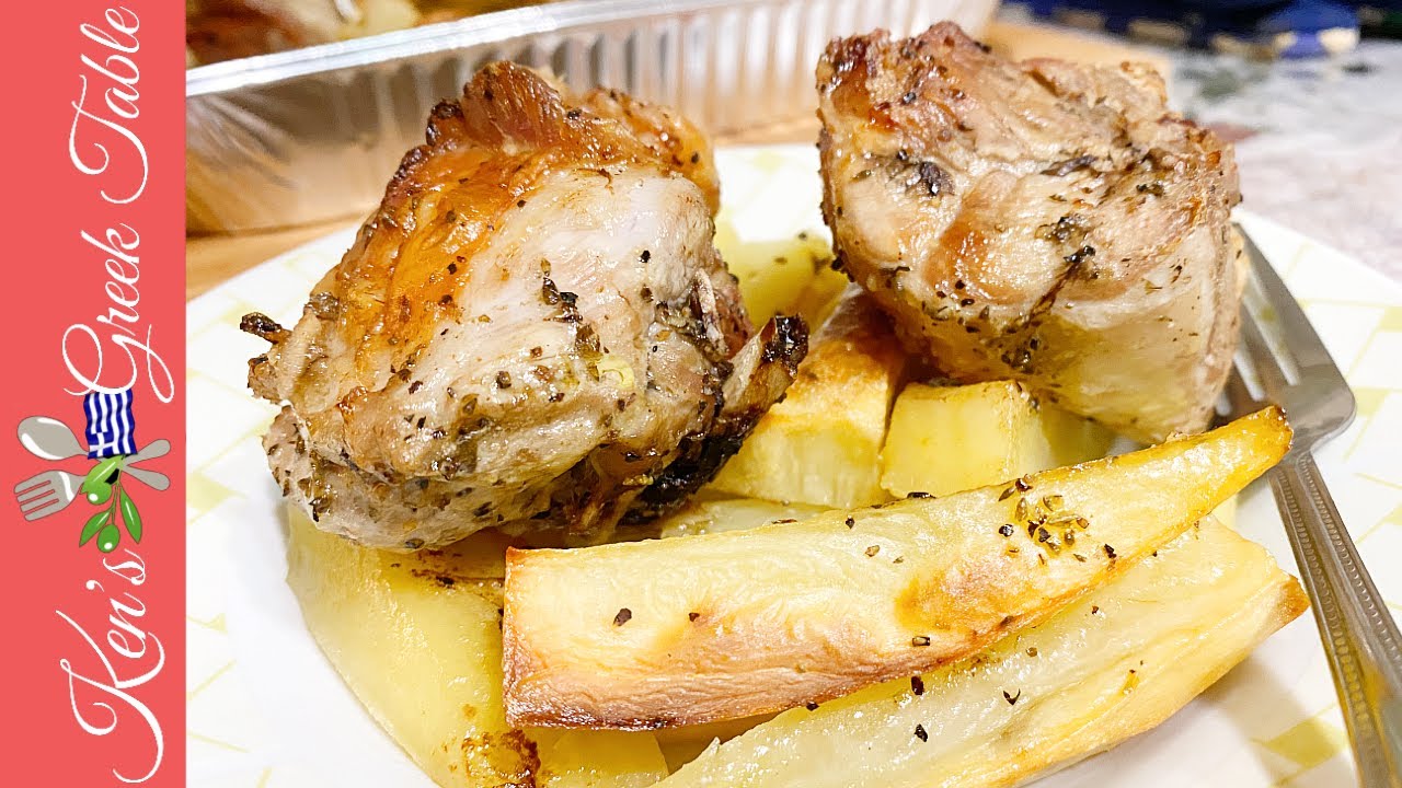 Roasted Lamb and Potatoes In White Wine