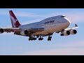 Boeing 747-400 Qantas Airways Approach &amp; Landing Runway 24R at LAX