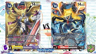 DIGIMON TCG: Lucemon X (Purple) vs Millenniumon (Purple/Black) | THE BIG BOX