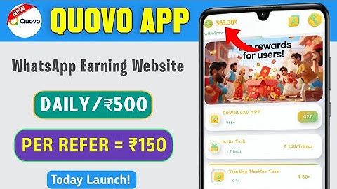 Quovo App New WhatsApp Earning Website | How To Earn Money Quovo App | Earning App __Quovo App