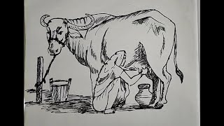 Buffalo easy sketch| How to draw buffalo easy sketch| #sketch #video #easy #drawing #buffalo