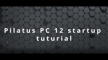 Pilatus PC 12 detailed startup tutorial
