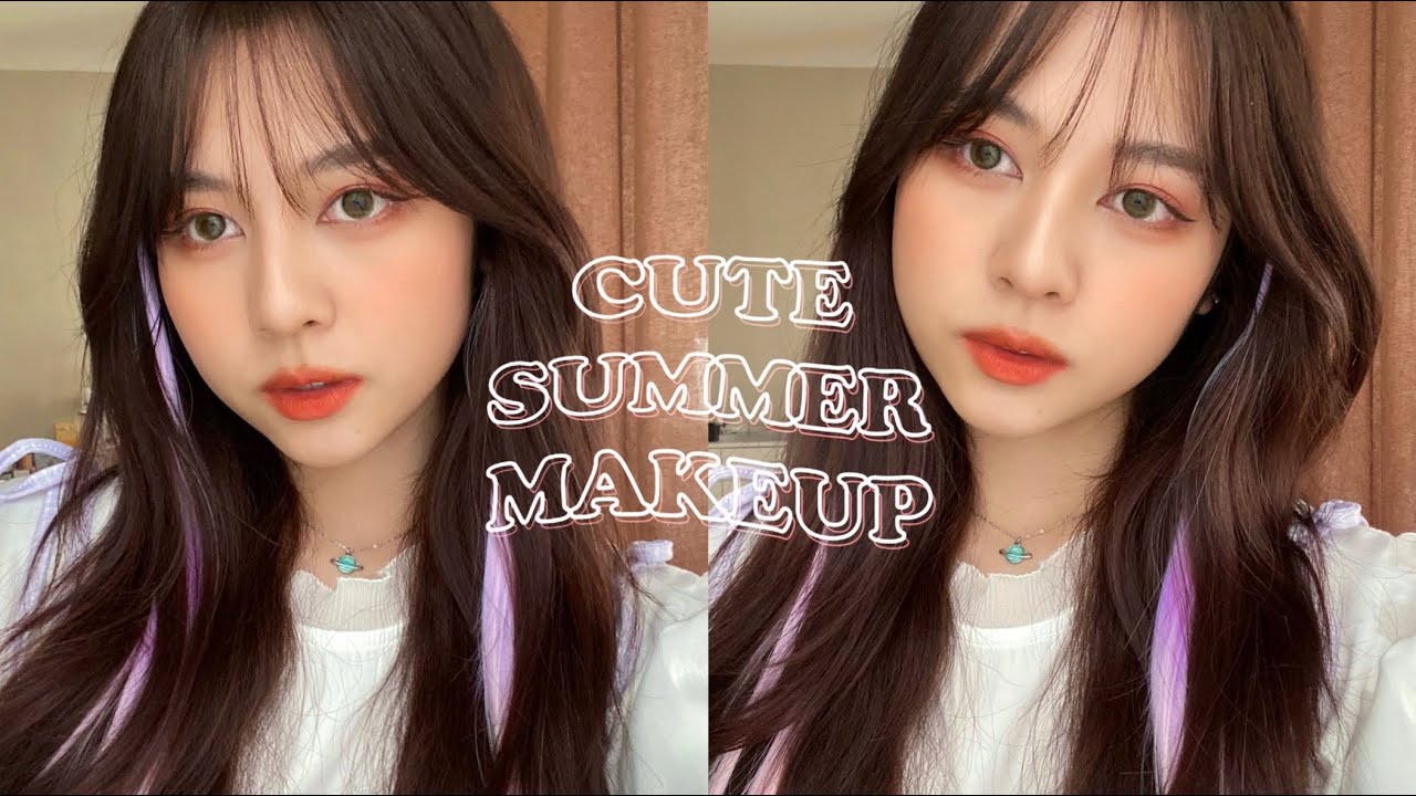 🍊CUTE SUMMER MAKEUP แต่งหน้าโทนส้มชมพูสดใสรับซัมเมอร์! | Babyjingko