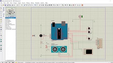 Program Arduino sensor Ultrasonic dan LDR interface ke proteus dan labview