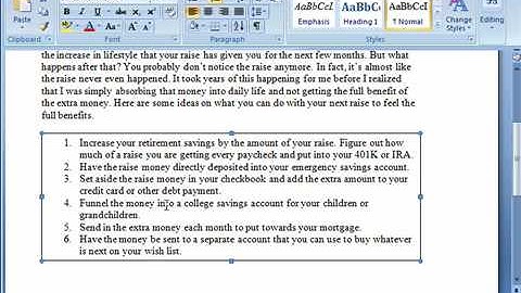 Add a Quick Style to a Text Box in Word 2007