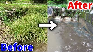 【山復興】草まみれで荒れ果てたヤマメ養殖場がキレイになった！！