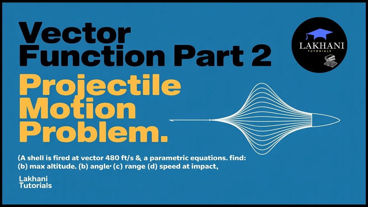 Projectile Motion Problem Vector Function Part 2 #calculus3 - YouTube