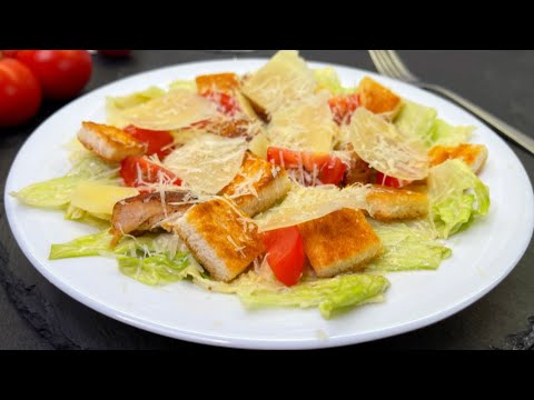 Məşhur SEZAR SALATI nece hazırlanır? Salad Caesar - Myfoodchannel