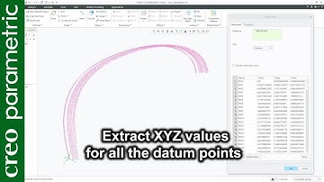 Extract 3D coordinates for all the datum points on a curve in Creo Parametric