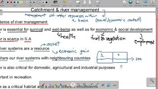 GEOGRAPHY GRADE 12 | GEOMORPHOLOGY | CATCHMENT & RIVER MANAGEMENT  | IMPORTANCE, IMPACT & STRATEGIES