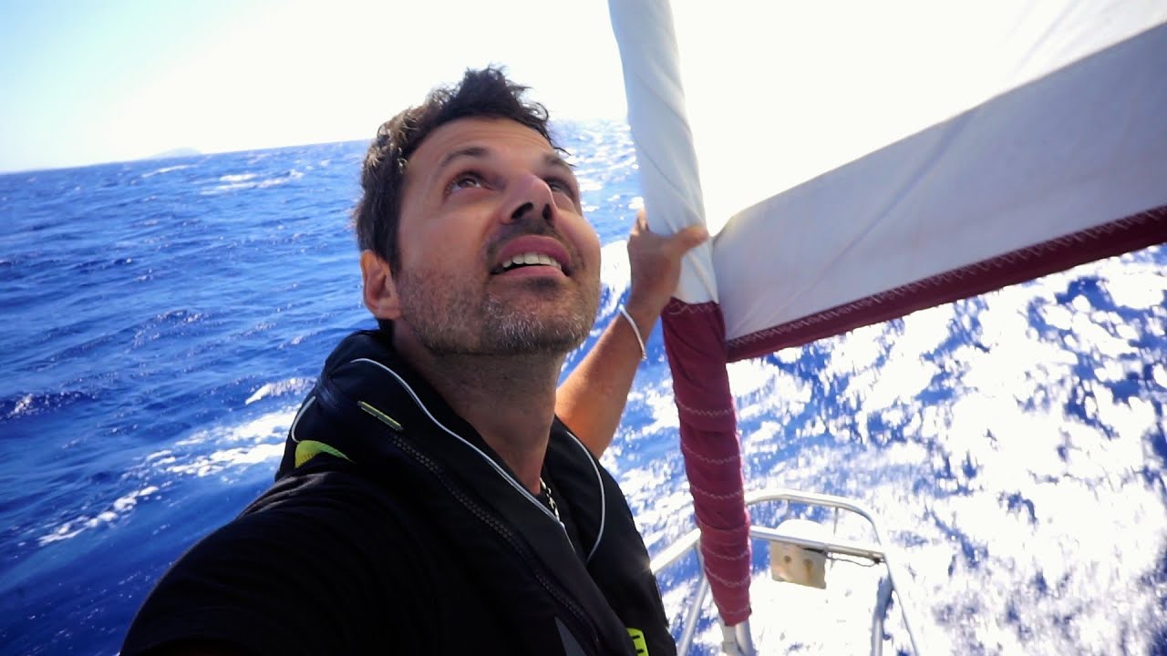 WOW! Biggest Waves we Sailed in Greece [Ep.23] Downwind Sailing to Rhodes in Rough Seas - SV CUBA