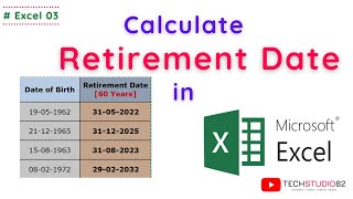 How to calculate Retirement Date in Excel | Retirement Date Calculation screenshot 3
