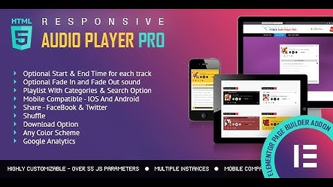 Audio Player Pro - Elementor Widget - Manage The Player Settings And Playlist