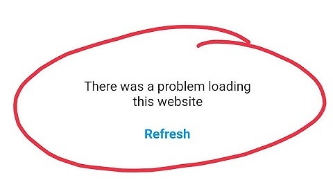 There was a problem loading this website Refresh