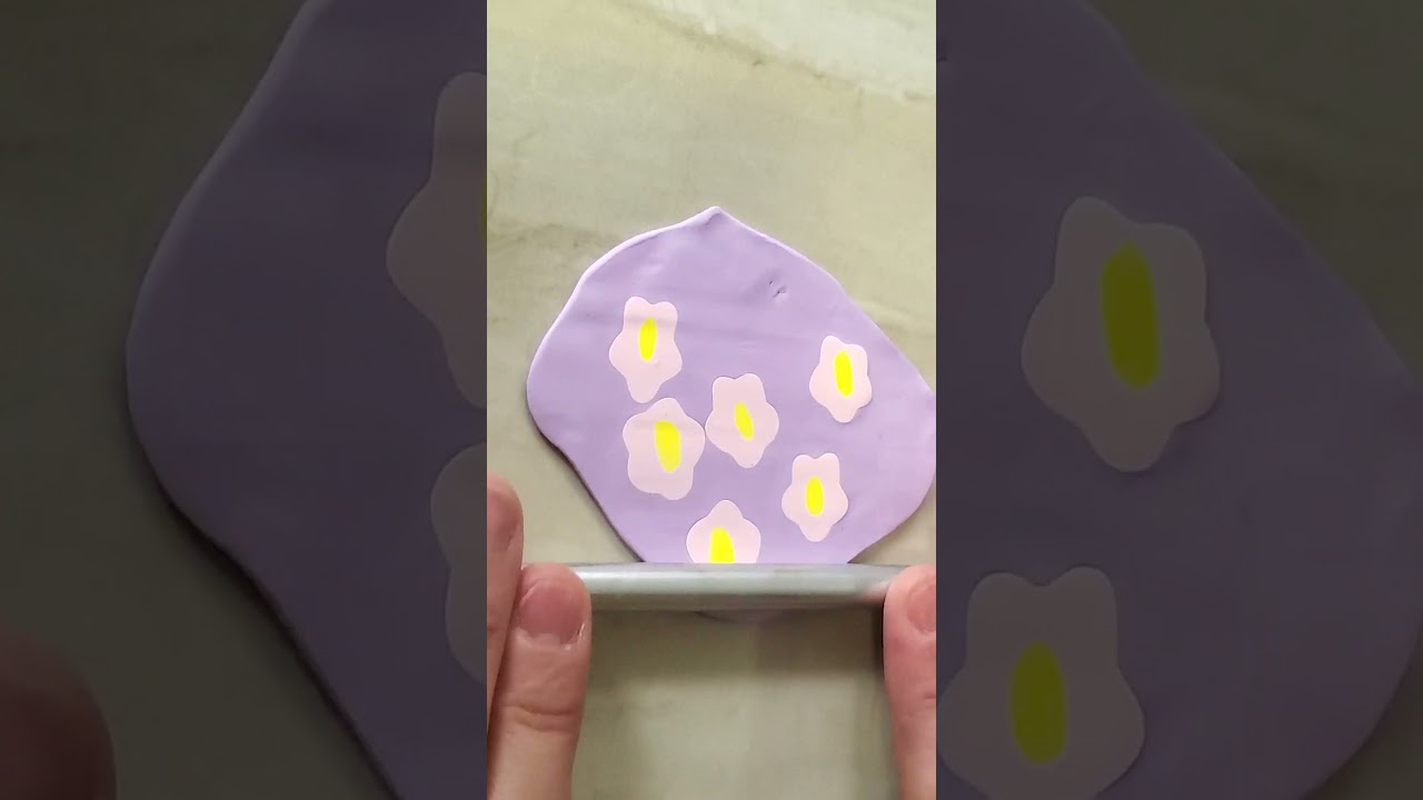 I made Pastel FLOWER earrings in polymer clay #diy #art #polymerclay