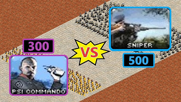 Psi Commando vs Snipers - Same Cost - Red Alert 2
