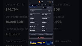 Bob coin price today Part 2 #bob #crypto