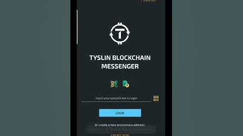 Tyslin Blockchain messenger Walk Through