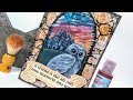 FUN! Mixed Media Stamped Owl Card // New Techniques!