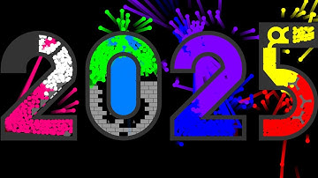 Happy New Year 2025 - The Alphabet 16 Leg Eliminations Marble Race ASRM 03 in Algodoo