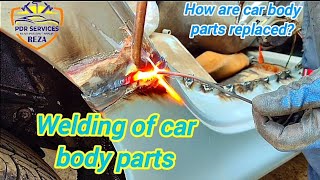 Repairing and welding the sheet metal of a very rusty car