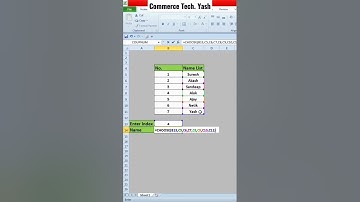 #trendingshorts #yashmaheshwari #commercetech #sscchsl #ssccgl #excel #yash #exceltricks #exceltutor