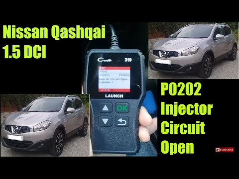 Nissan Qashqai P0202 Injector Circuit Open Cylinder 2