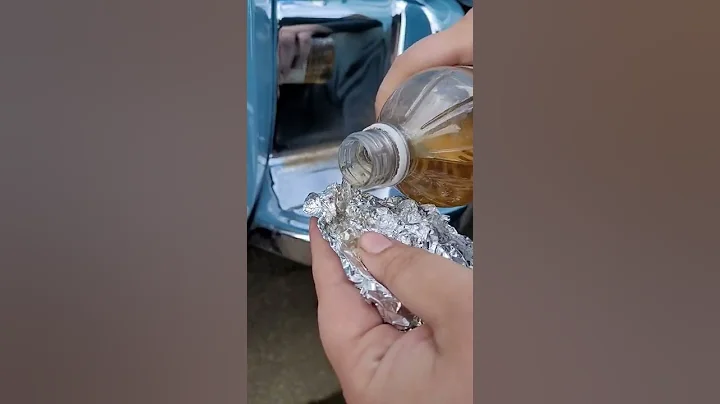 Chrome cleaning hack! Apple cider vinegar and aluminum foil!