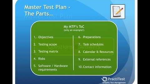 Master test plan -  PractiTest Webinar