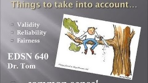 Reliability, Validity, Fairness