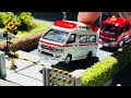 【総集編】踏切事故、踏み間違い、火災、緊急出動ダイジェスト【働く車】tomica Ambulance minicar runs in anemergency! driving test