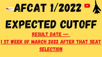 Afcat 1/2022 Expected Cutoff | Result Date? | Expected cutoff#afcat#afcat2022#cutoff#iaf#result