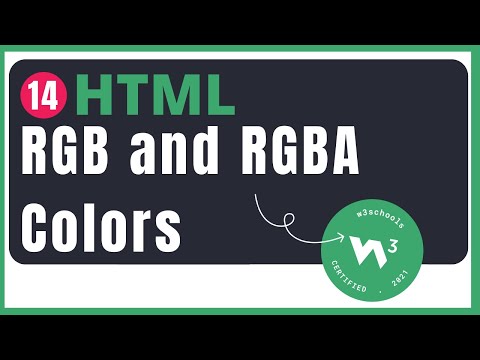 HTML RGB and RGBA Colors