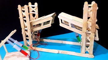 Drawbridge of ice cream sticks - How is it done? DIY