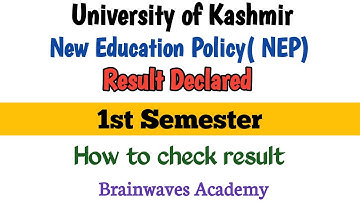 Kashmir University BG 1st Semester Batch 2022 Results will Be Declared Soon  Expected Date #result