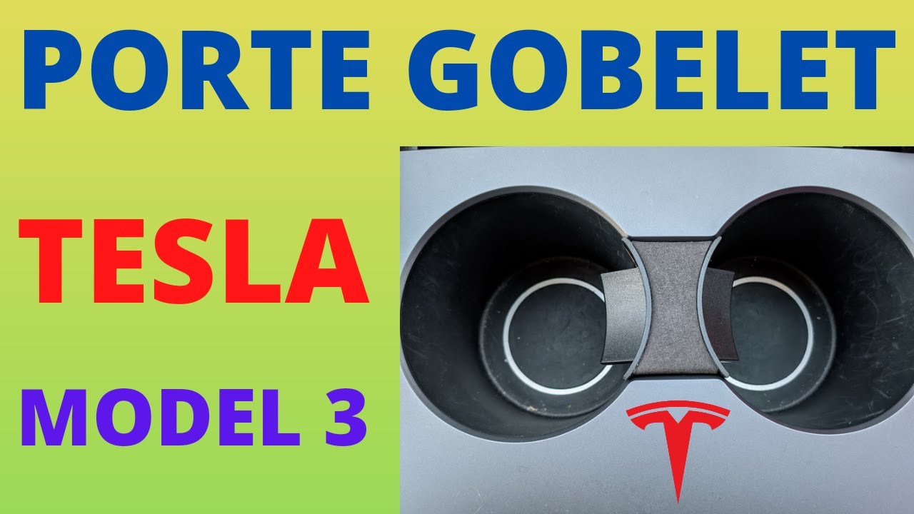 Porte gobelet console centrale : Accessoire pour maintenir les boissons ( Tesla  model 3 ) 