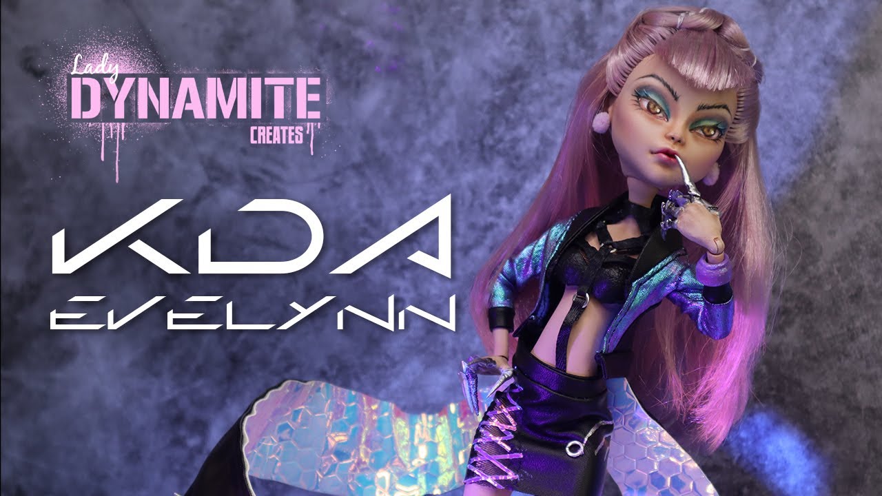 Repaint: K/DA Evelynn LoL Monster High Art Doll - YouTube
