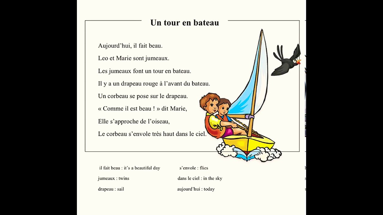 texte un tour en bateau