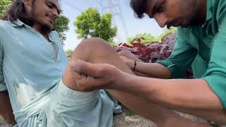 ASMR Leg Massage full time relax 🧘‍♀️ Therapist in Village | Deep Relaxation by Uzi Master