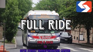 SEPTA 2024 New Flyer XDE40 #3670 On Route 21! (Full Ride)