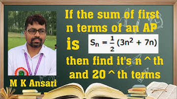 If the sum of first n terms of an ap is 1/2 (3n²+7n) then find its nth and 20th term.