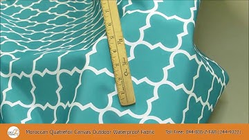 Moroccan Quatrefoil Canvas Outdoor Waterproof Fabric