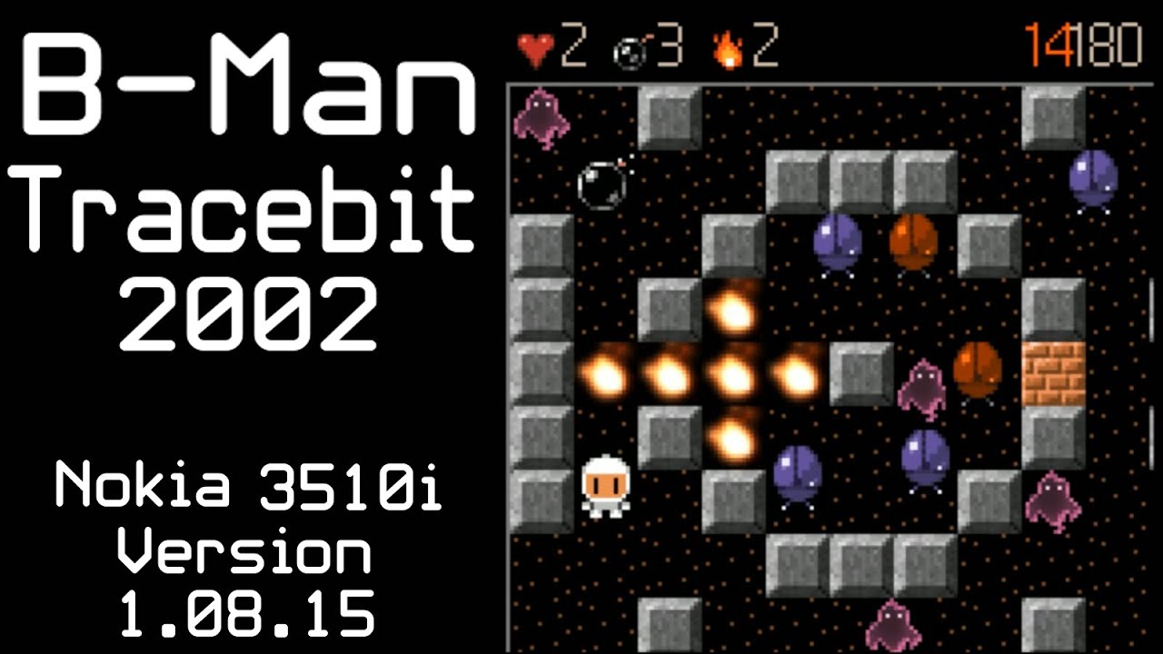 B-Man JAVA GAME (Tracebit Ltd. 2002 year) Nokia 3510i Version - YouTube