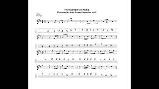 The Number 34 Polka - in D Major; composed, tabbed for mandolin and played by Aidan Crossey