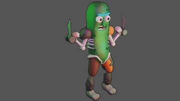3d Model of Pickle Rick