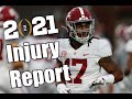 Injury update before CFB Championship | Latest on Jaylen Waddle | Malachi Moore | Justin Fields