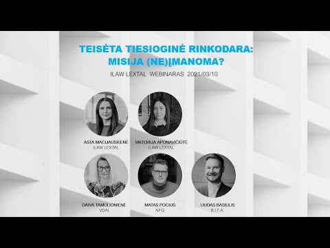 ILAW LEXTAL. Webinaras. Teisėta tiesioginė rinkodara: misija (ne)įmanoma?